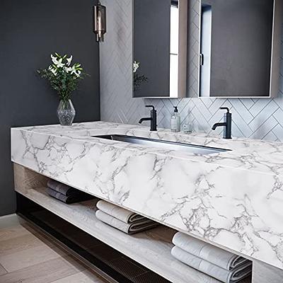 Caltero Marble Contact Paper 15.7 x 472 White Grey Marble