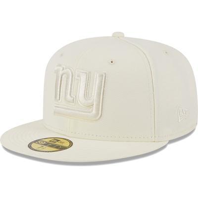 Men's New Era Cream/Black York Giants Chrome Collection 59FIFTY Fitted Hat