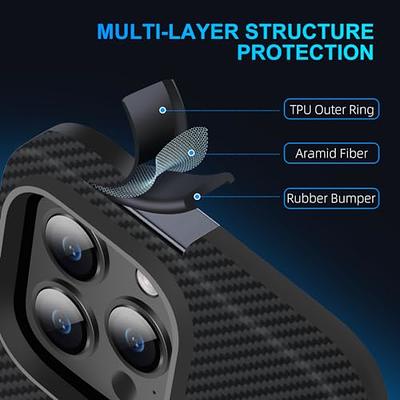 Magnetic Carbon Fiber Case For Iphone 15 Pro Max, Compatible With Magsafe  Sturdy Durable Thin Case Aramid Fiber Skin Case