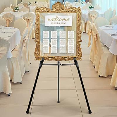 Metal Display Stand Wedding Easel Stand Signs Poster Photo Holder Gold Art  Decor