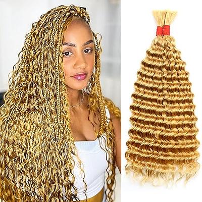 Deep Wave Bulk Human Hair for Braiding No Weft 100g (1Pack-2Bundles) 100%  Unprocessed Brazilian