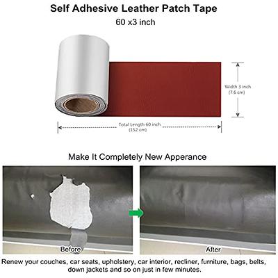 ILOFRI Leather Repair Patch Tape 3x60 inch, Strong Adhesion