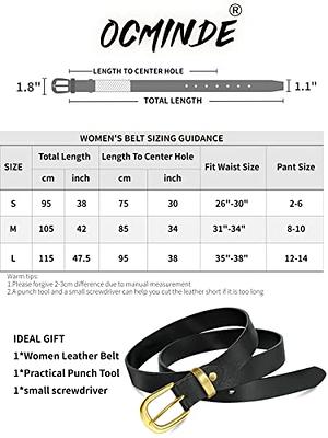 VONMELLI Reversible Belt for Women Leather Belts for Jeans Pants Fashion Ladies Dress Belt Trim to Fit