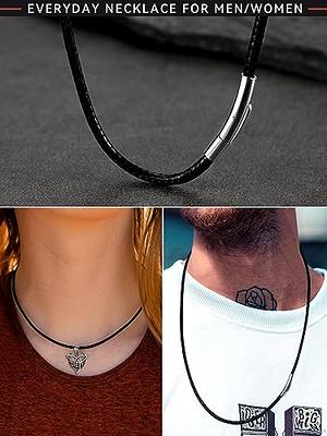 Waxed Leather Necklace Cord with Clasp for Necklace Bracelet