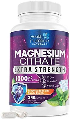  NaturalSlim MagicMag C Magnesium Citrate Capsules – Magnesium  Supplement with Natural Potassium, Sleep Support, Heart Health, and Muscle  Cramp Relief