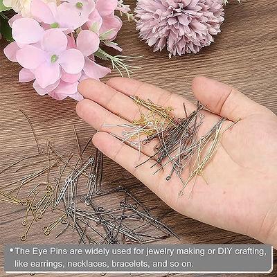 500 Pieces Eye Pins 50 mm Jewelry Making Pin Heads Eye Jewelry Head Pins  for Jewelry Making DIY Ball Head Pins for Craft Earring Bracelet Jewelry