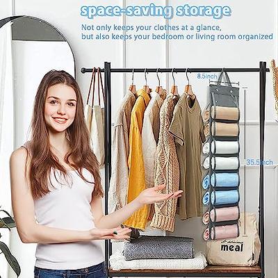 MORALVE Space Saving Hangers for Closet Organizer - 4 Pack European  Beechwood Shirt Organizer for Closet - Space Saver Hangers for Clothes -  Closet