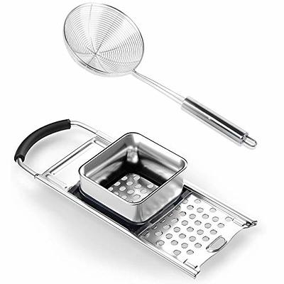 Tezzorio Stainless Steel Spider Strainer Coarse Mesh Skimmer with