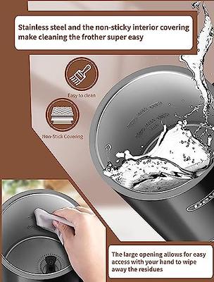 Simpletaste Milk Frother, 4-in-1 Electric Milk Steamer, Automatic Hot and Cold Foam Maker and Milk Warmer for Latte, Cappuccinos, Macchiato