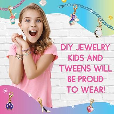 Purple Ladybug CharmWow DIY Necklace & Bracelet Making Kit for Girls - Kids Jewelry Making Kit for Girls 8-12, Birthday Gifts for Girls, Tweens, & Teens - Crafts