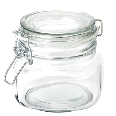 Mainstays Kitchen Storage 67-ounce Clear Glass Lock Lid Jar