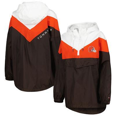 Men's Cleveland Browns Tommy Hilfiger Brown Quarter-Zip Pullover