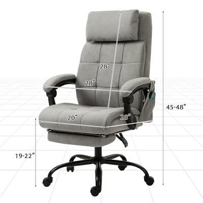 CLATINA Ergonomic Big Tall Executive Office Chair with Upholstered Swivel 400lbs High Capacity Adjustable Height Thick P