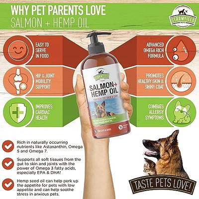  Pet Honesty Wild Alaskan Salmon Oil, Omega-3 Fish Oil for Dogs  and Cats, Fatty Acids, Salmon Oil for Dogs, Skin and Coat Health, Pure Dog  Food Topper, Supports Joints, Brain