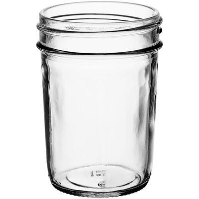 Kamenstein 12 Sets of 3-ounce Empty Glass/Black Lid Jars 