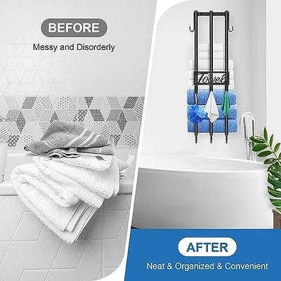 Simpor Towel Rack Wall Mounted for Bathroom, New Upgraded 3 Bar