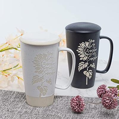 Portable Travel Ceramic Tea Pitcher with Lid Mug Infuser Loose Leaf Flower  Tea