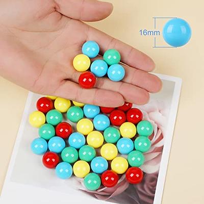 Yellow Mountain Imports 60 Pieces Chinese Checkers Glass Marbles Set with Solid Colors - 16 Millimeters