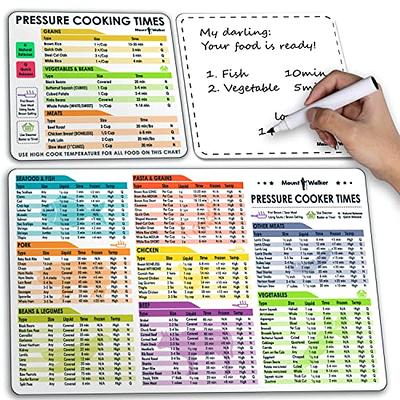 Air Fryer Magnetic Cheat Sheet Set & Instant Pot Cheat Sheet Magnet Set (2  Sets of 6 Pcs), Air Fryer Cooking Guide, Cooking Times Chart Magnet 