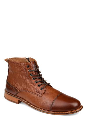 Alfani Men's Faux-Leather Lace-Up Cap-Toe Dress Shoes, Created for Macy's - Brown - Size 8.5