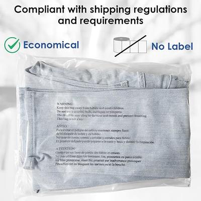 Clear Cellophane Resealable Bags Suffocation Warning Self Seal