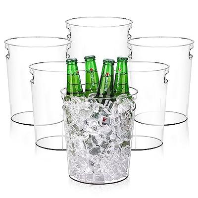 6 Pack Ice Bucket, Plastic Wine Chiller for Champagne, Beverage, Soda and  Beer, Wine Bottle Cooler, Ice Tub, Multi-Use Clear Bucket as Vase, Flower  Pot or Trash Bin - Yahoo Shopping