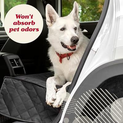 Lassie 4 in 1 Full Coverage Dog Floor Car Hammock,100% Waterproof Dog Car Seat  Covers for Back Seat with Mesh Window for Sedans,Backseat Bench Protector  for Cars, SUVs and Trucks etc 