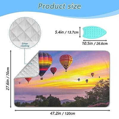 YETTASBIN Hot Air Balloon Ironing Mat with Silicone Iron Rest Pad, Portable  Travel Ironing Blanket Heat Resistant Ironing Board Cover for Washer Dryer  Table Top, 47.2 x 27.6 Inch - Yahoo Shopping