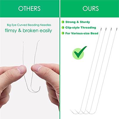 Xmada 4 PCS Beading Needles - 6.7 inches Clip-Style Beading Needles for  Bead Spinner, 0.7mm Diameter, Efficient