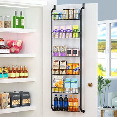 COVAODQ 5-Tier Pantry Door Organization and Storage Over the Door Pantry  Organizer Metal Hanging Kitchen Spice Rack Can Organizer White - Yahoo  Shopping