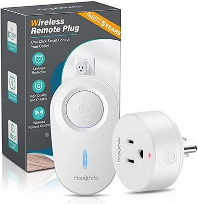 DEWENWILS Indoor Remote Control Outlet, Wireless Remote Light Switch with 2  Side Outlets, No Interference Remote Outlet Switch, No Wiring, 15A/1875W,  100ft RF Range, Compact Design, Programmable - Yahoo Shopping