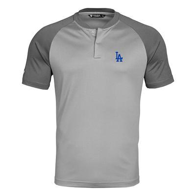 Men's Cutter & Buck Heather Black Los Angeles Dodgers Big Tall Forge Eco Heathered Stripe Stretch Recycled Polo