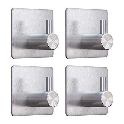 4pcs Adhesive Hooks, SUS 304 Stainless Steel Square Adhesive Hooks, Heavy  Duty Waterproof Stainless Steel Self Adhesive Hooks, Shower Wall Hooks,  Bathroom Kitchen Towel Adhesive Hooks. Adhesive Hooks Heavy Duty Wall Hooks