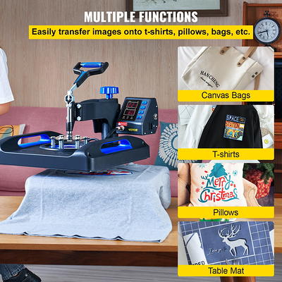 BENTISM Heat Press Machine, 15 x 15 Fast Heating Pressing Machine, 360  Swing Away Digital Sublimation T-Shirt Vinyl Transfer Printer with  Anti-Scald Surface, Canvas Bag, Pillow, Banner, Blue - Yahoo Shopping