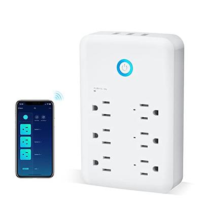 Smart Power Strip, WiFi Smart Plug Surge Protector with 4 Individually  Controlled Smart Outlets and 4 USB Ports Works with Alexa and Google Home