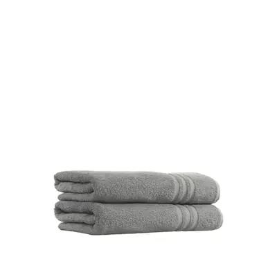 Set of 2 Monogrammed Bath Towels Brown/d - Linum Home Textiles