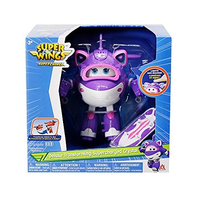  Super Wings Toys, Jett Transformer Toys 5 Inch, Airplane Toy  for Kids 3-5 Years Old, Transforming from Toy Jet to Robot, Real Mobile  Wheels, Birthday Party Supplies for Preschool Boys and