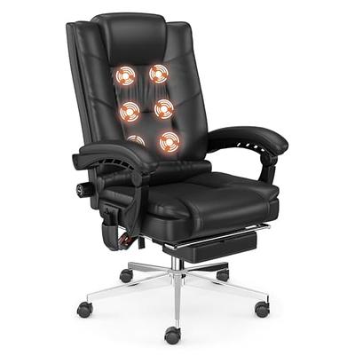 Big & Tall 400lb PU Leather Massage Office Chair-Black