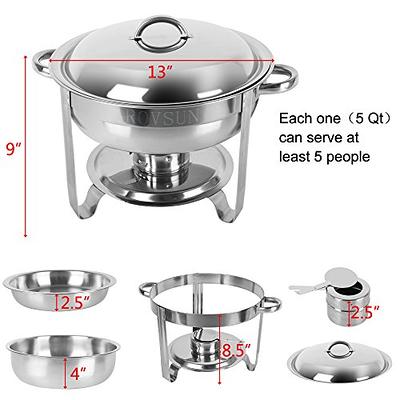 VEVOR 9 qt. Roll Top Chafing Dish Buffet Set Stainless Steel