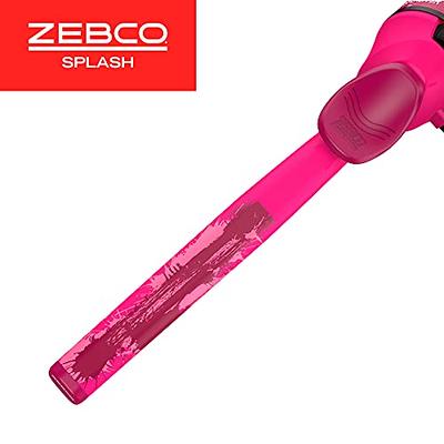 Zebco 202 Spin Cast Fishing Combo, 5' 6 2 Piece Fishing Pole Black & Pink