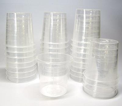 10oz Disposable Graduated Clear Plastic Cups for Mixing Paint