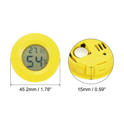 2PCS Thermometer Hygrometer Mini LCD Thermometer Humidity Monitor for  Indoor Black