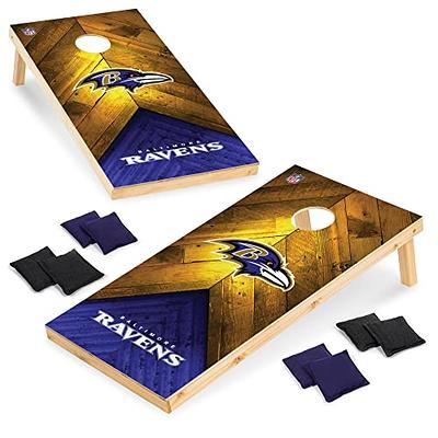 : Wild Sports NFL Baltimore Ravens 2' x 3' V Logo Cornhole Game  Set : Sports & Outdoors