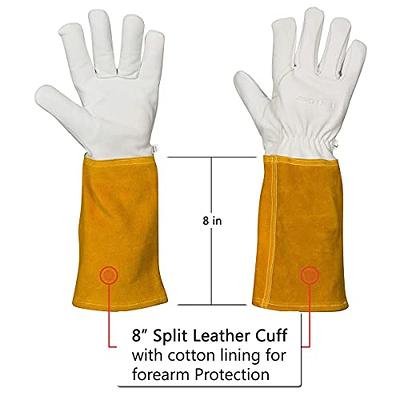 Work Gloves Leather Men Women Large Glove Gardening Tig/Mig Welding  Construction