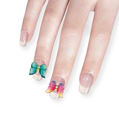 Best Deal for 10Pcs 3D Butterfly Nail Charms - Metal Alloy Multicolor