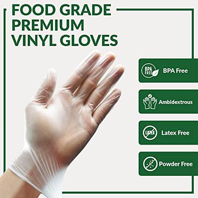 100 Synthetic Vinyl Gloves Medium M Powder Free 100/Box Extra Strong