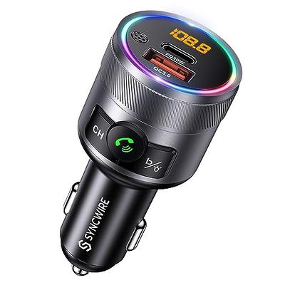 Car Bluetooth FM Transmitter Wireless Radio Adapter Dual Charger USB MP3 Pl  P6O9