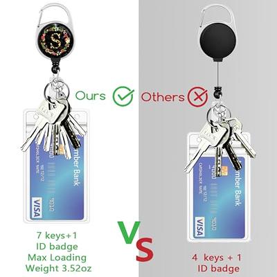 Personalized ID Badge Holder with Lanyard, Flower Retractable Badge Reel  with Carabiner Clip, Breakaway Lanyard for Keys, Initial Black Work ID Name  Card Holder for Teacher Women Gifts (Letter S) - Yahoo