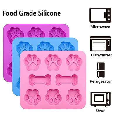 Dog Silicone Molds for Treats, Non-stick Dog Treat Mold with Paw Print and  Dogs Bone, Puppy Silicone Dog treat Mold for Baking, Ice Cube, Candy,  Cookie, Chocolate, Jelly, Oven and Freezing Safe 