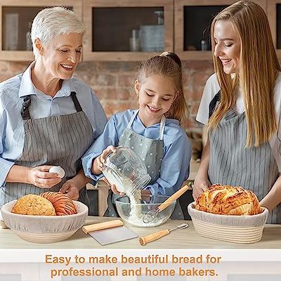  Most Complete Banneton Bread Proofing Basket Set of 2 - Round &  Oval Rattan Proofing Baskets, Dough Scraper, Recipe Book - Sourdough Bread  Baking Supplies - Perfect Bread Making Tools and